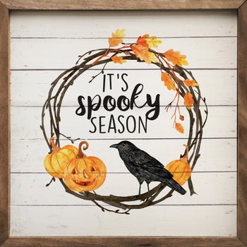 It's Spooky Season Wreath White